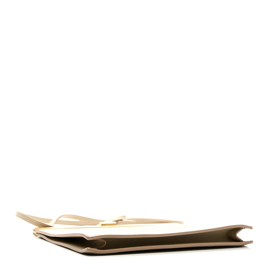 Smooth Calfskin Mini Clasp Bag Beige