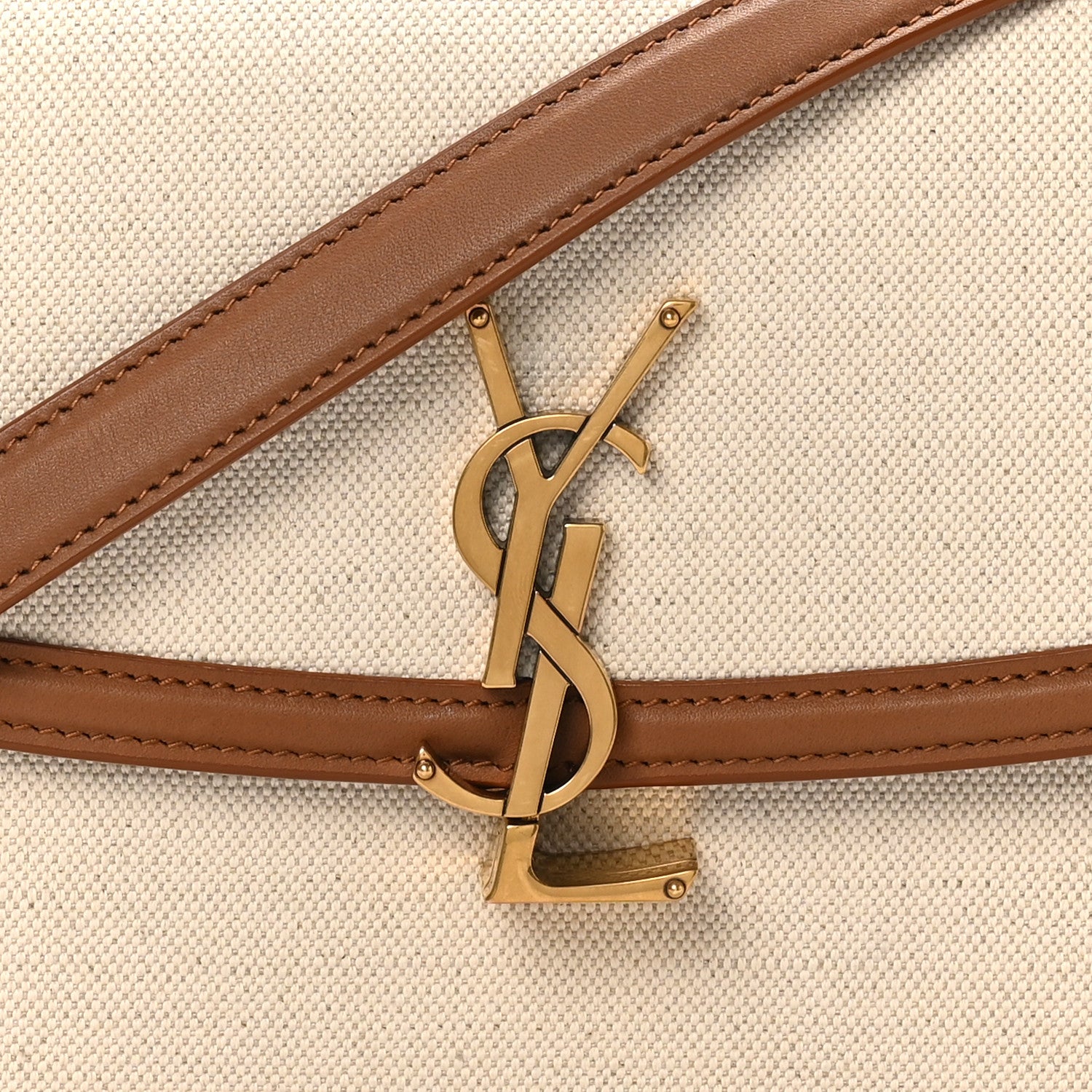 Linen Calfskin Monogram Small Solferino Satchel Greggio Brick