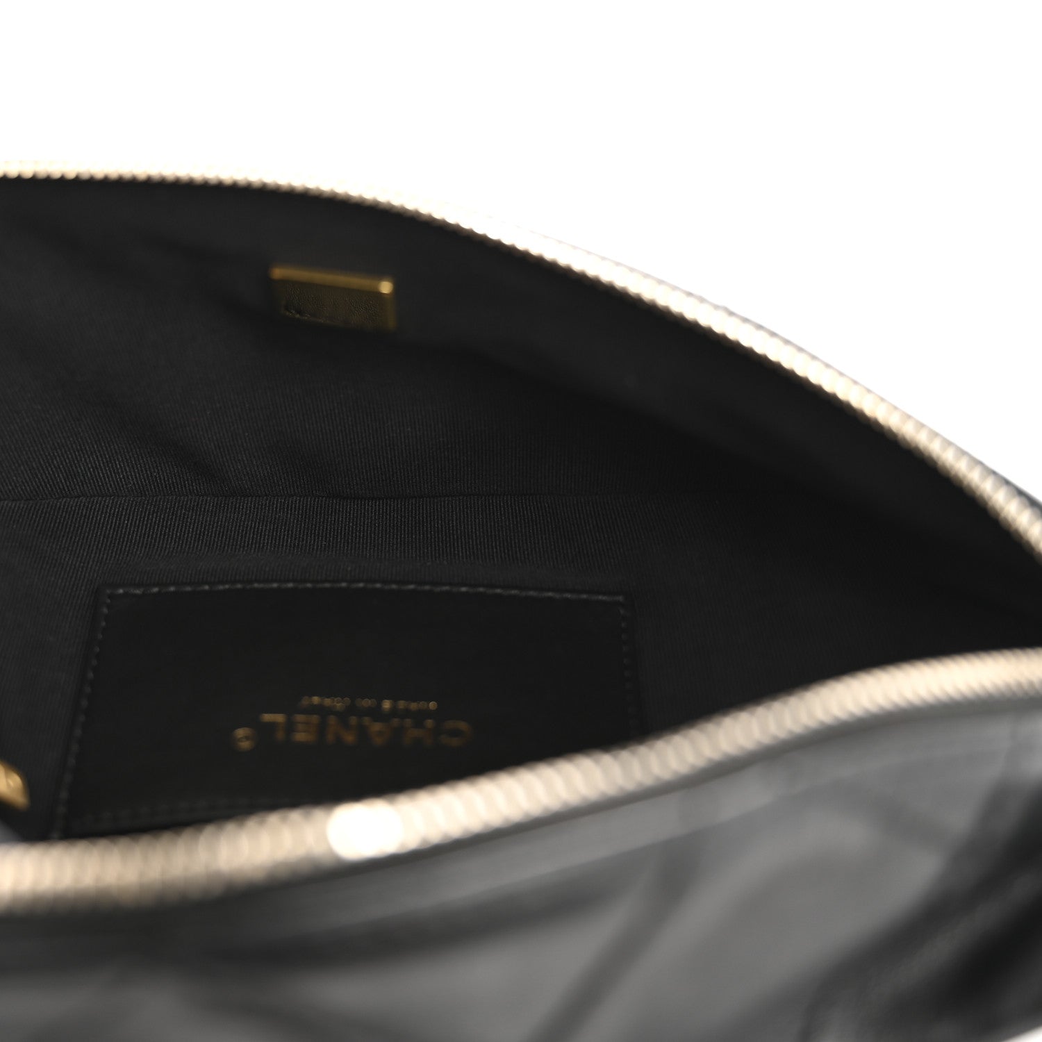 Lambskin Enamel Quilted Waist Bag Black