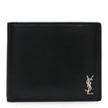 Matte Calfskin Tiny Cassandre East West Wallet Black