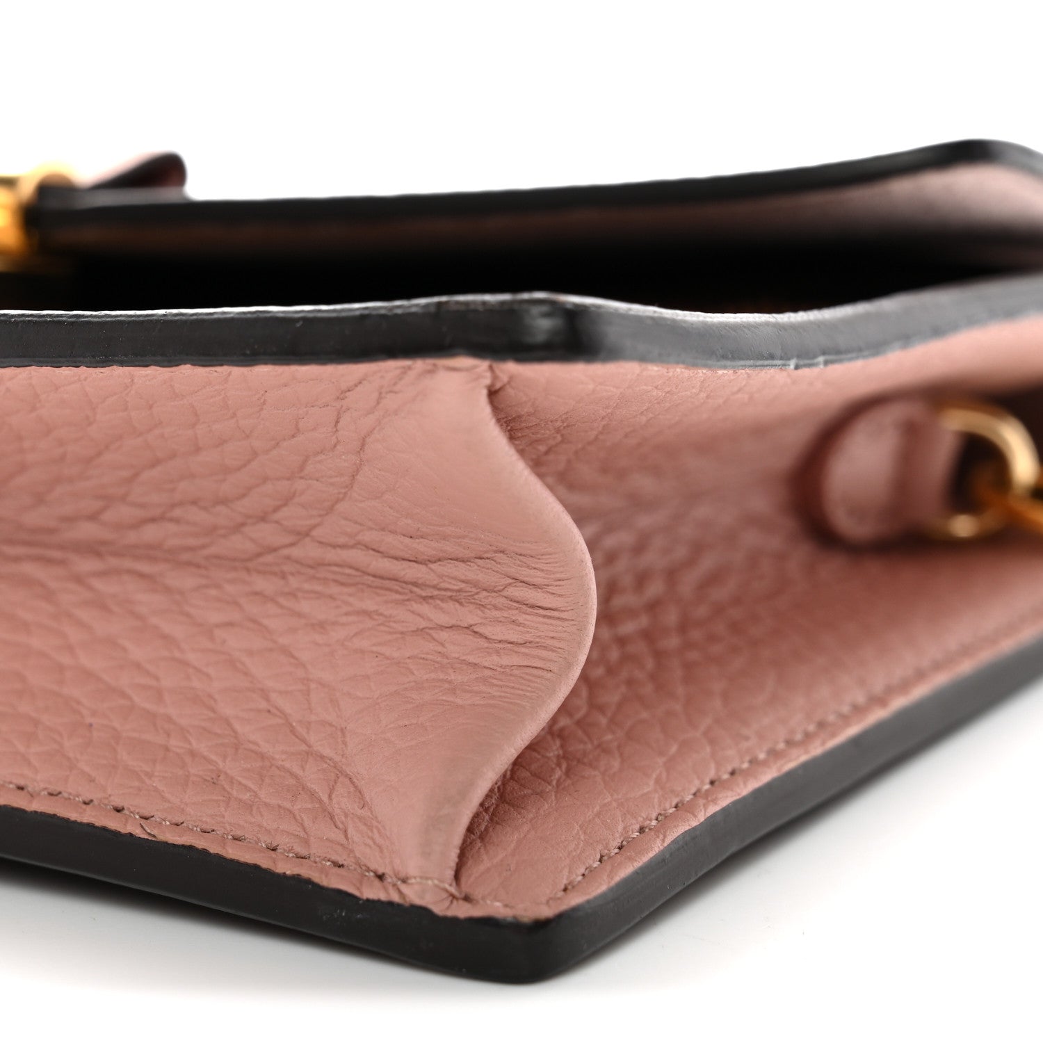 Damier Ebene Croisette Chain Wallet Magnolia