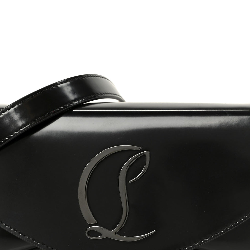 Abrasivato Calfskin Loubi54 Clutch Black Gun Metal