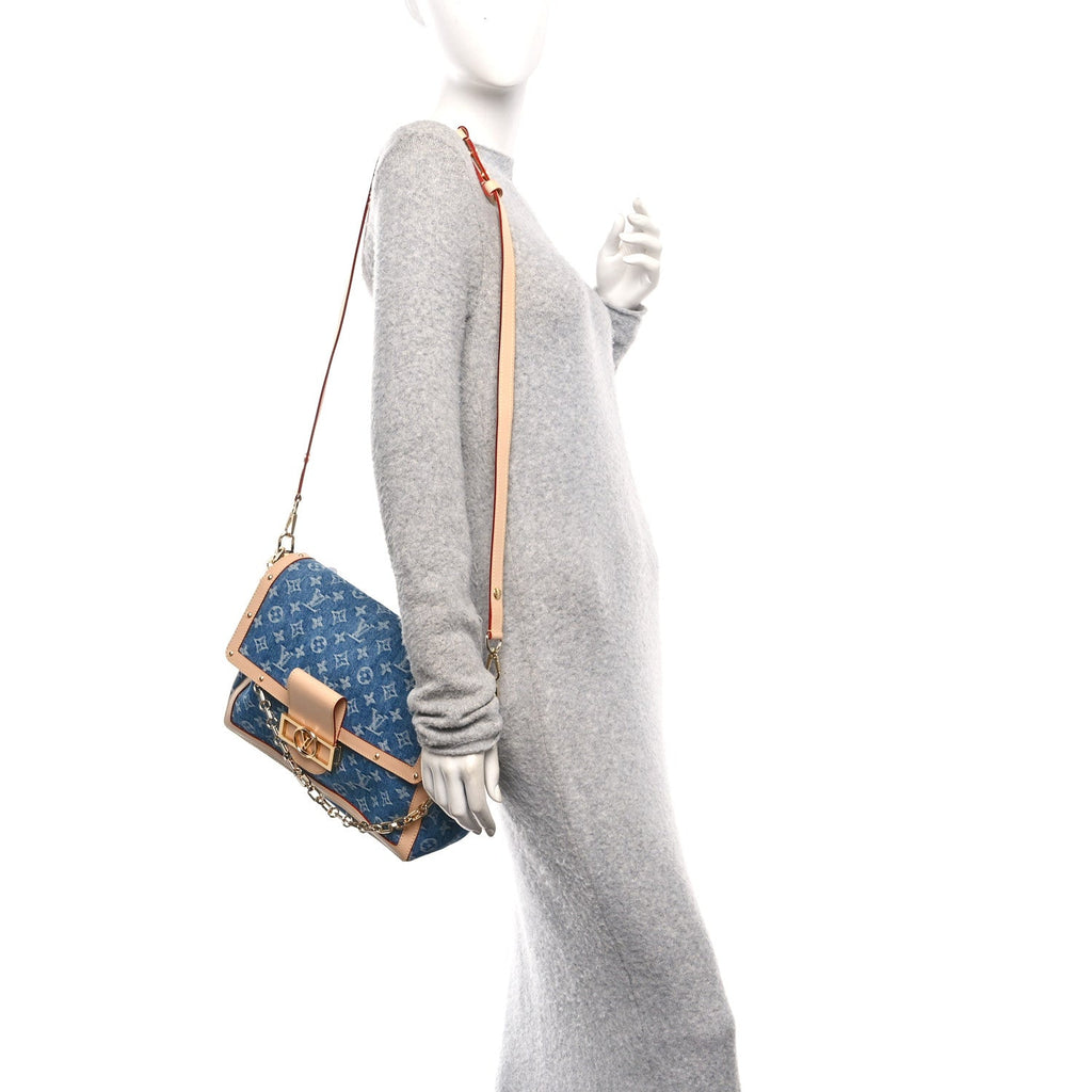 Denim Monogram Dauphine Soft GM Blue
