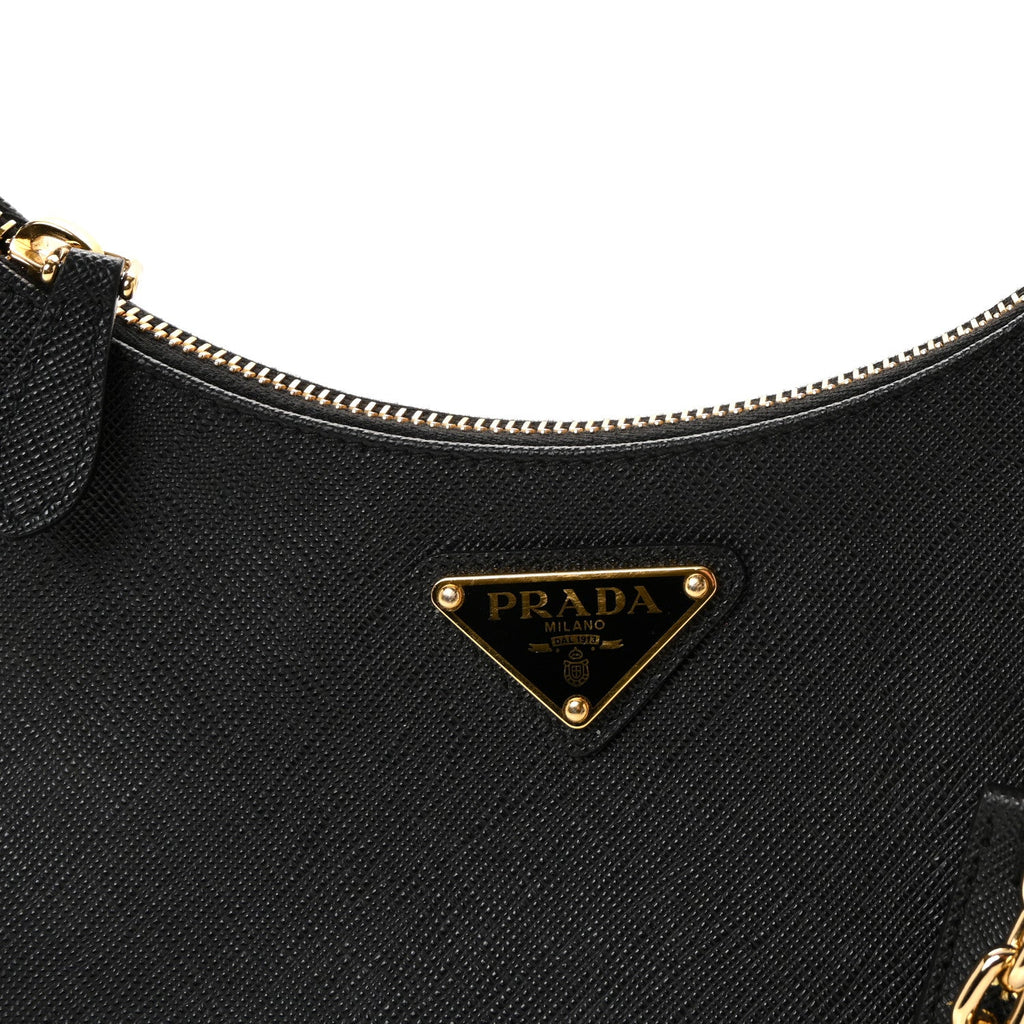 Saffiano Lux Re-Edition 2005 Shoulder Bag Black