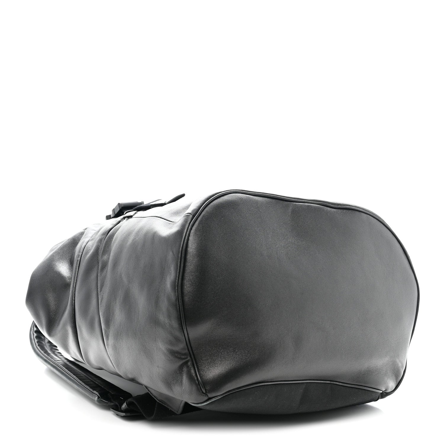 Lambskin Logo Debossed Backpack Black