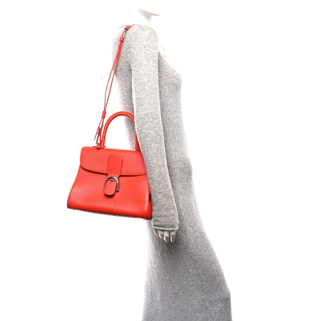 Grained Calfskin MM Brillant Satchel Sunset