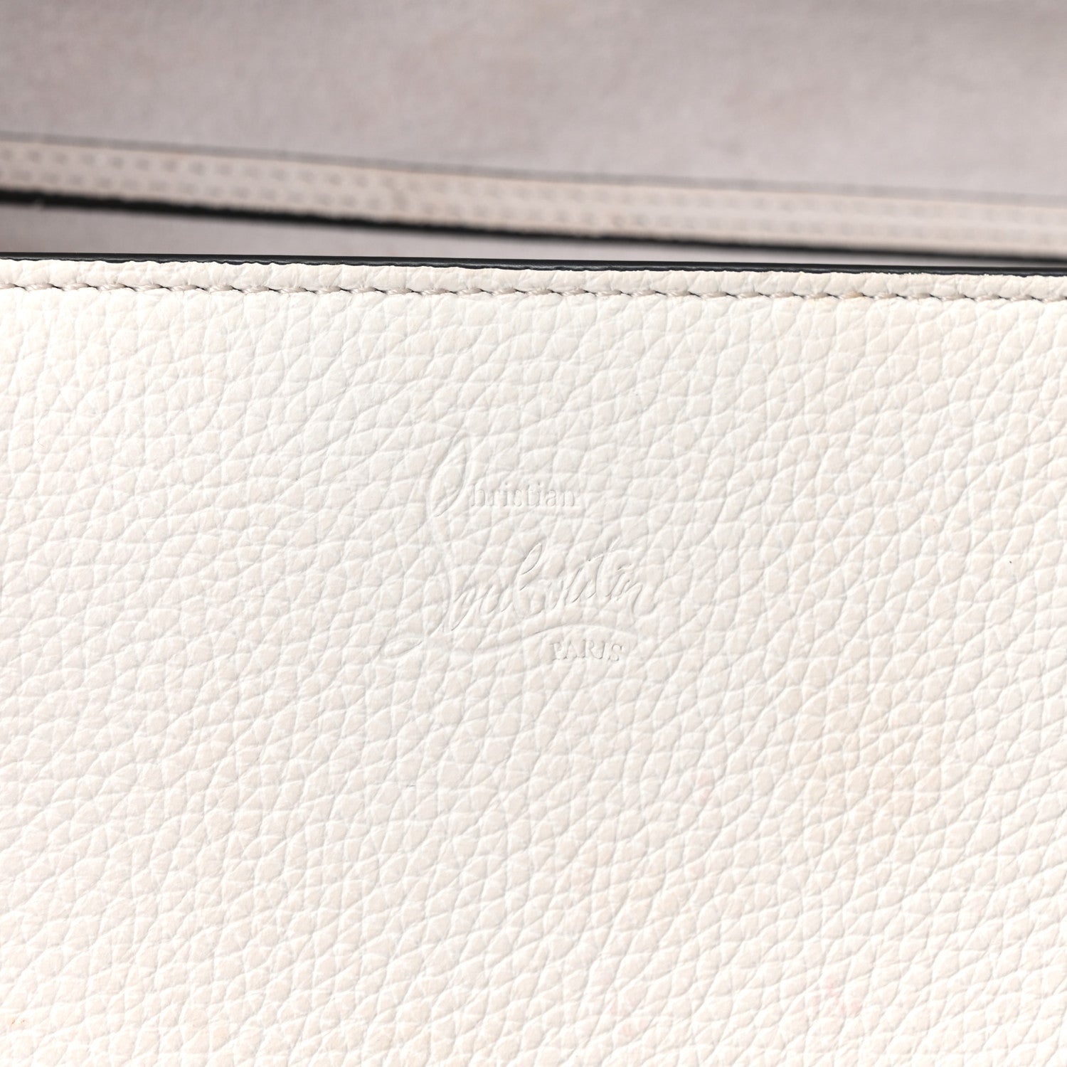 Calfskin Spikes Loubinthesky Paloma Clutch Snow