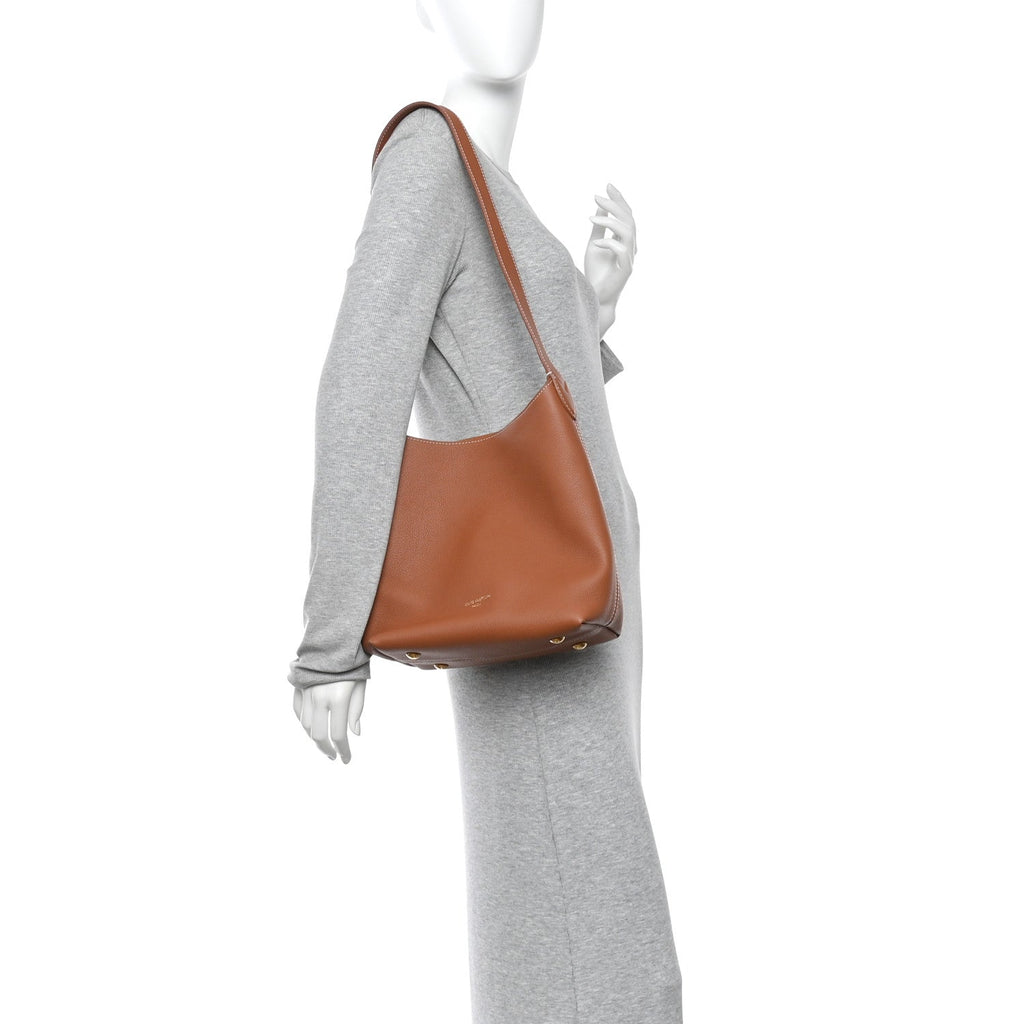 Grained Calfskin Low Key Hobo PM Cognac