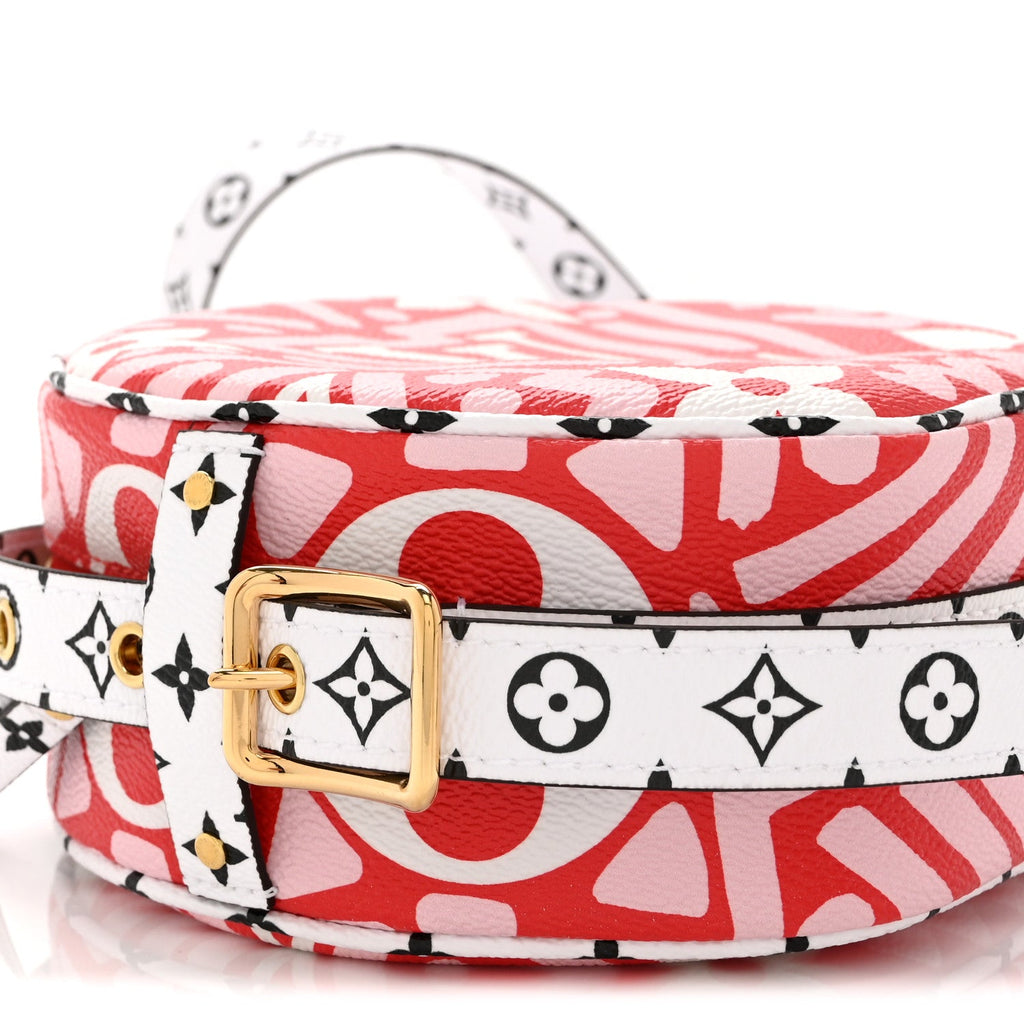 Monogram Giant Crafty Boite Chapeau Souple PM Rouge Rose Creme