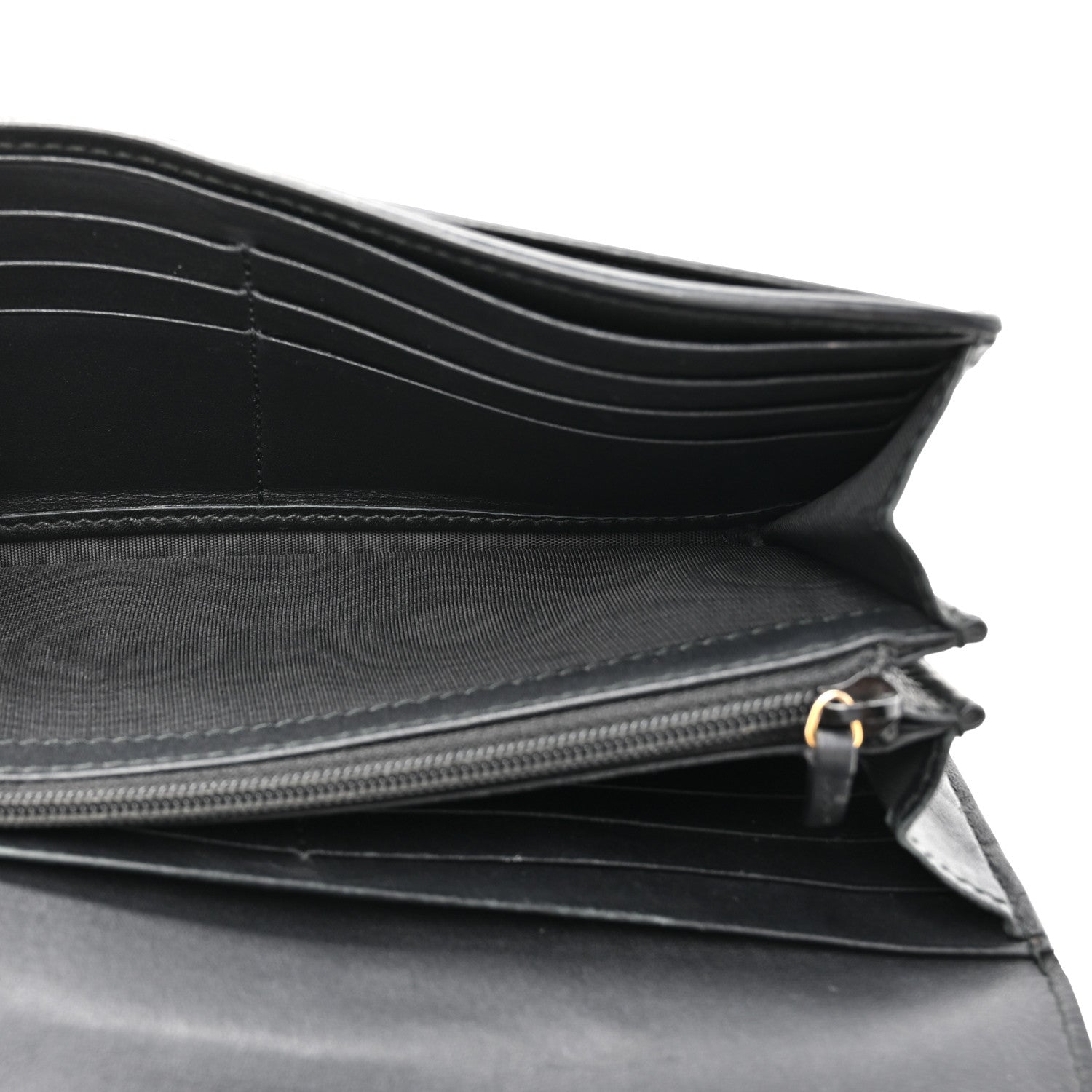 Calfskin Sylvie Continental Wallet Black