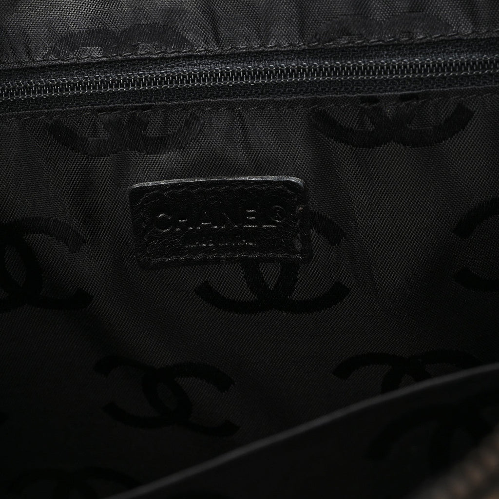 Calfskin Wild Stitch Vertical Top Handle Bag Black