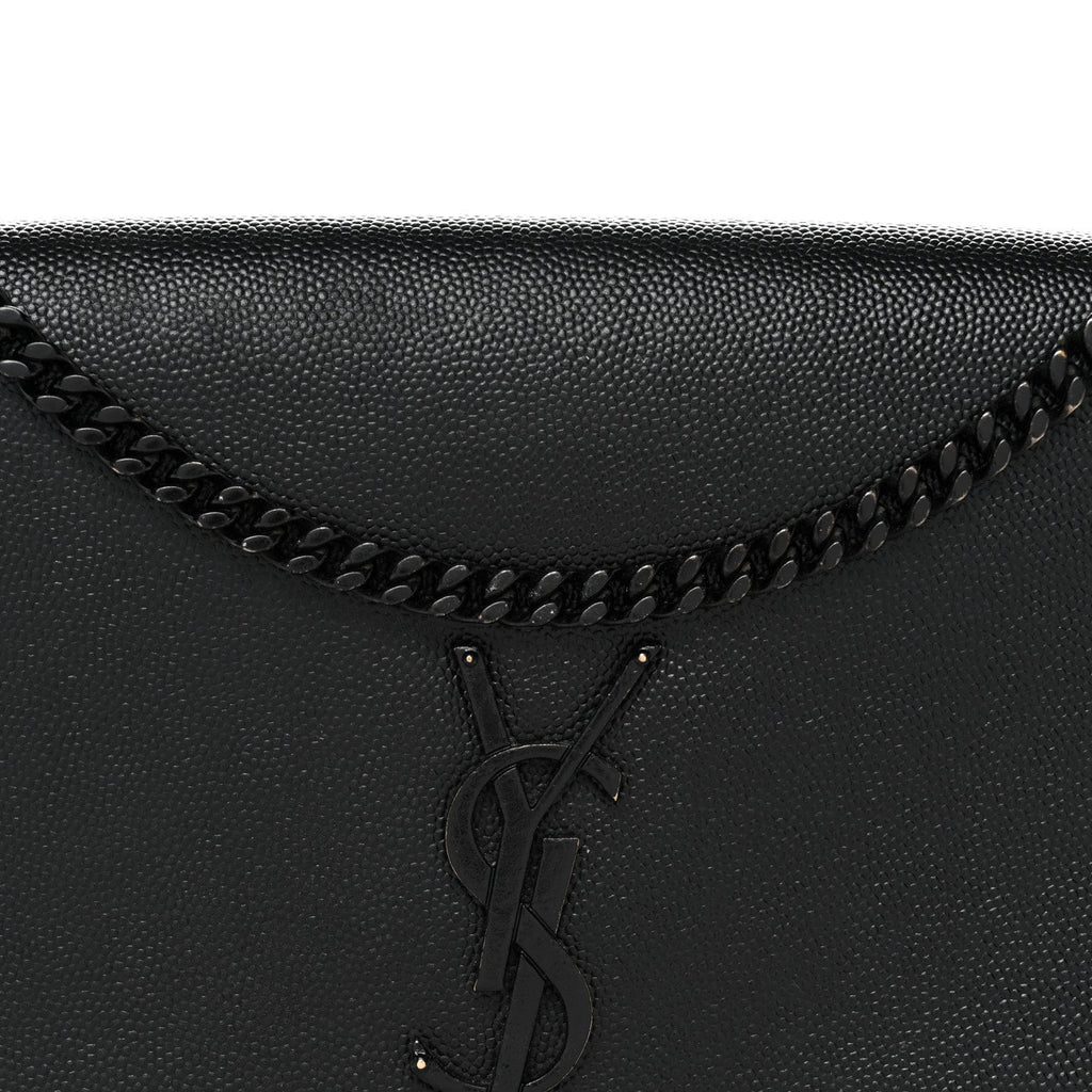 Grain De Poudre Medium Classic Monogram Monochrome Kate Satchel Black