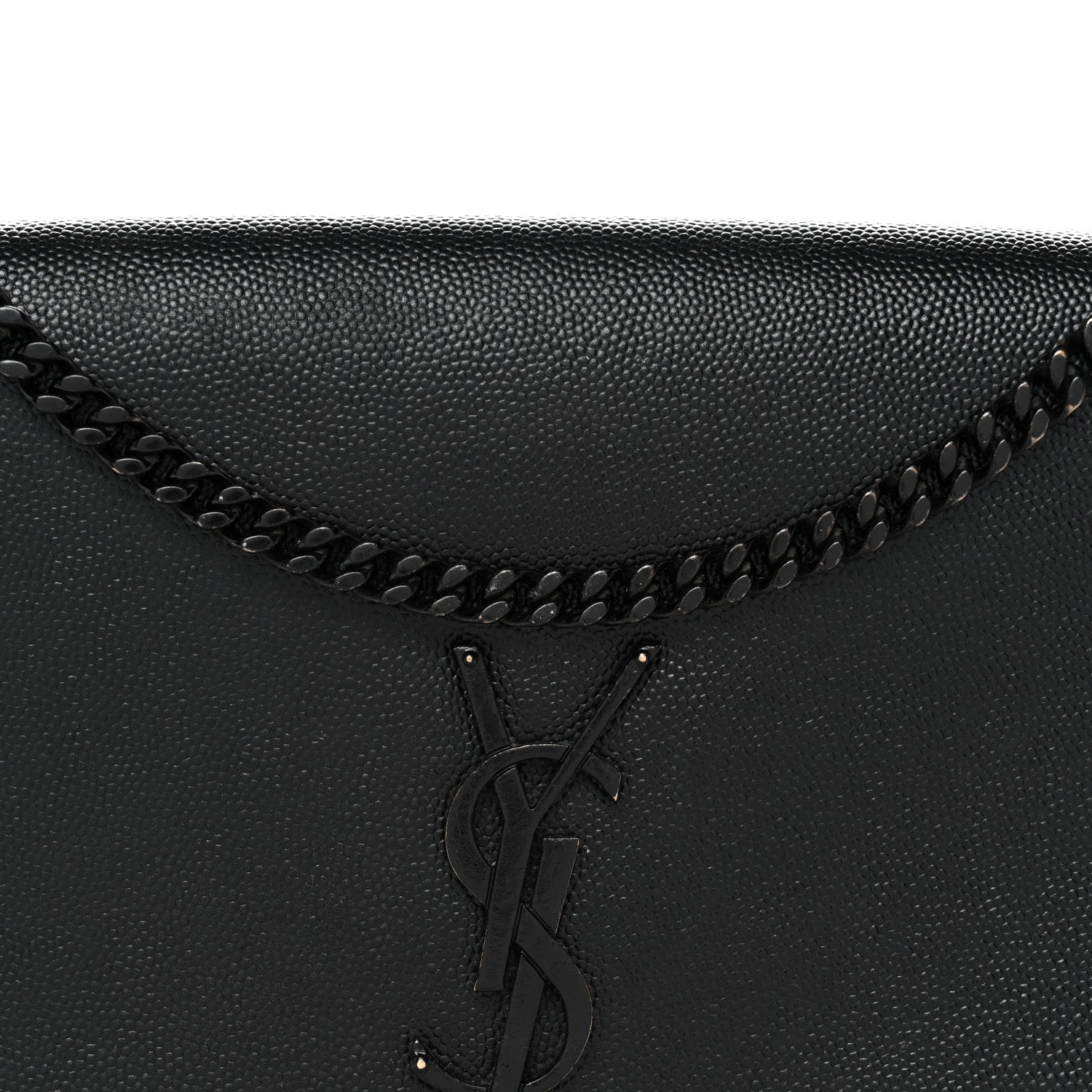 Grain De Poudre Medium Classic Monogram Monochrome Kate Satchel Black