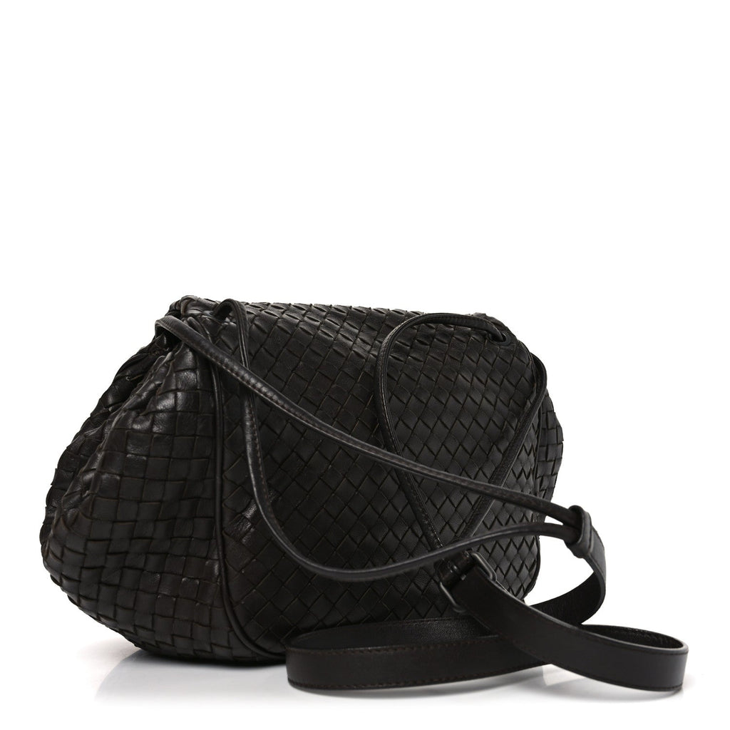 Nappa Intrecciato Messenger Bag Ebano