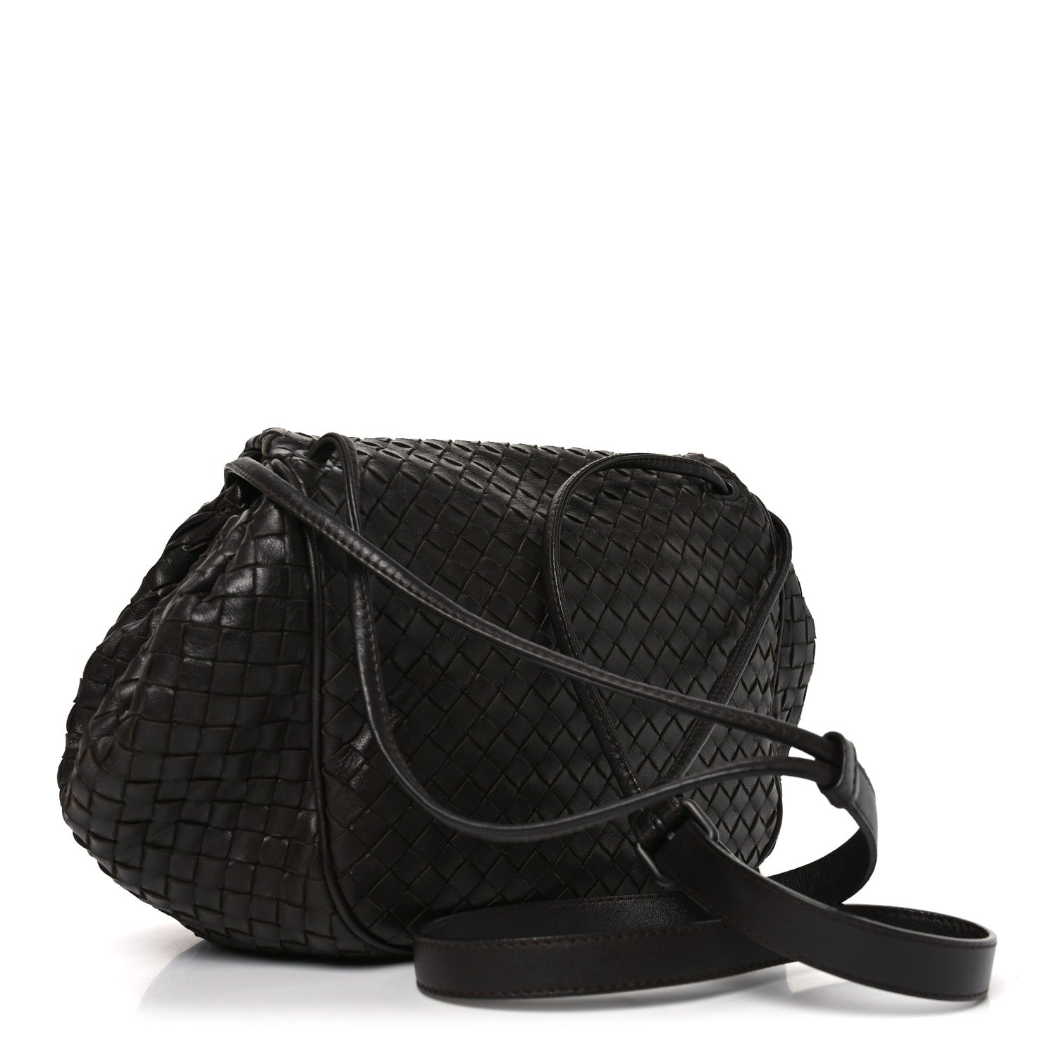 Nappa Intrecciato Messenger Bag Ebano