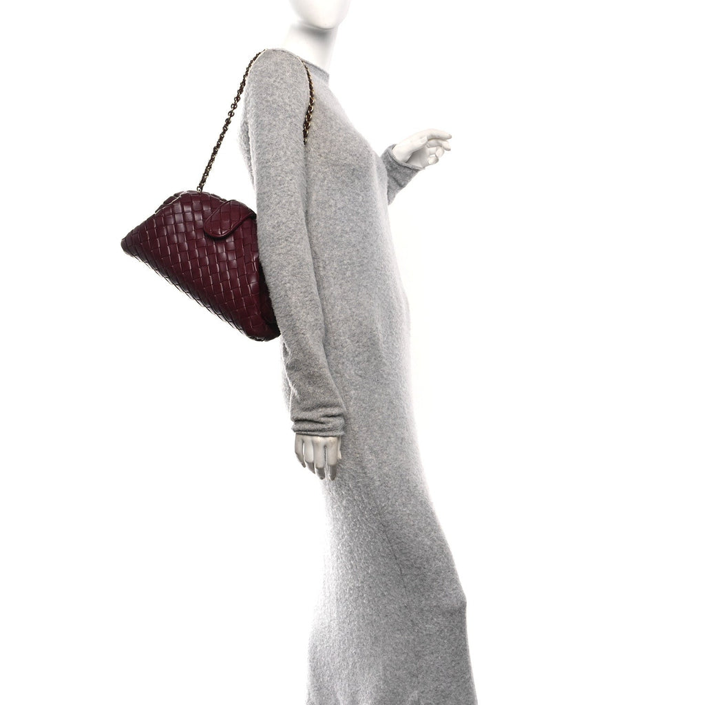 Nappa Intrecciato Teen The Lauren 1980 Clutch With Chain Barolo