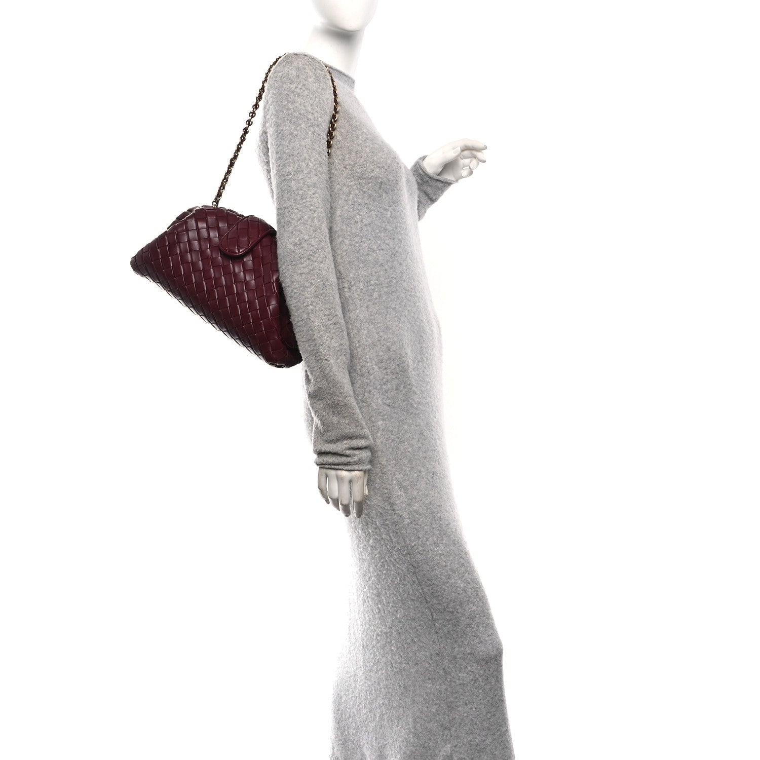 Nappa Intrecciato Teen The Lauren 1980 Clutch With Chain Barolo