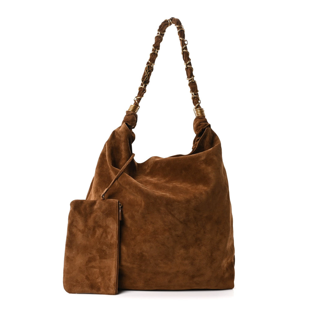Suede Amalia Hobo Caramel Cognac