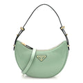 Soft Calfskin Arque Shoulder Bag Green