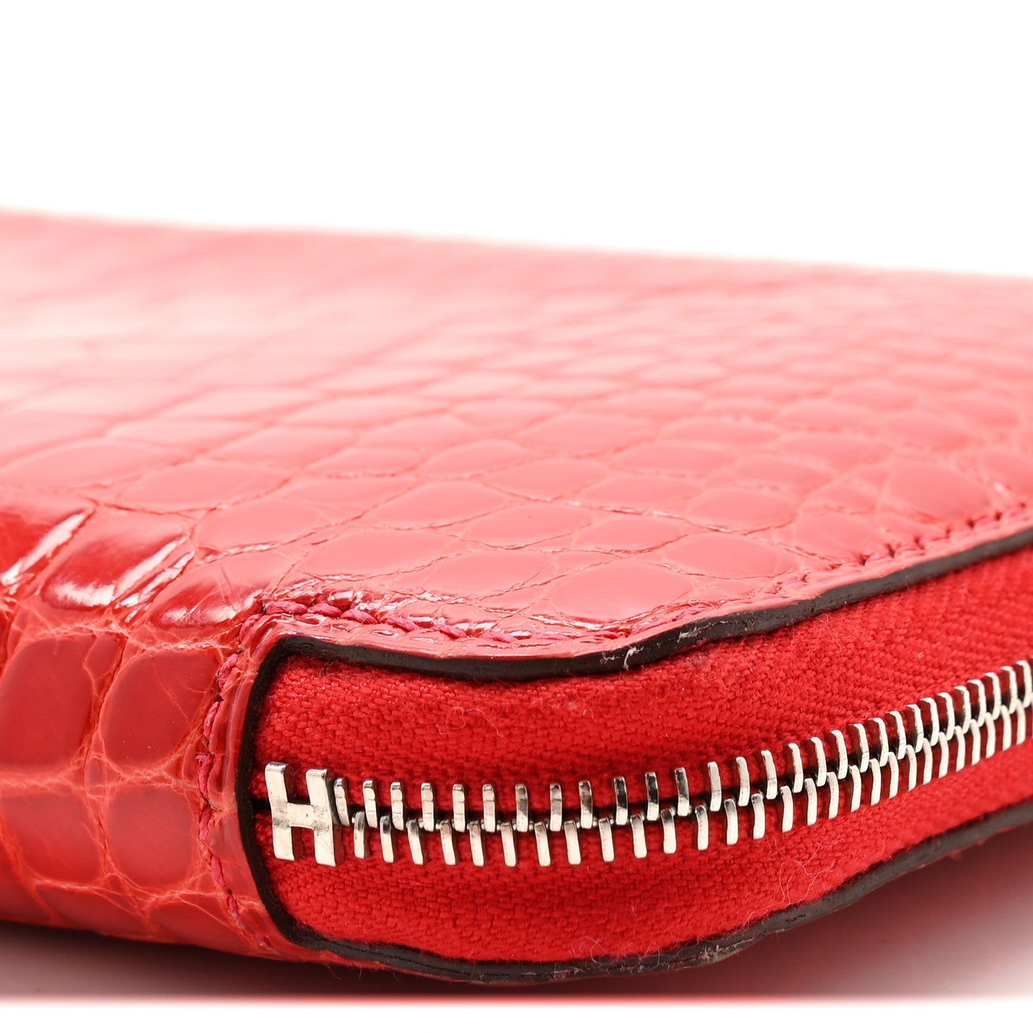 Shiny Alligator Azap Wallet Geranium