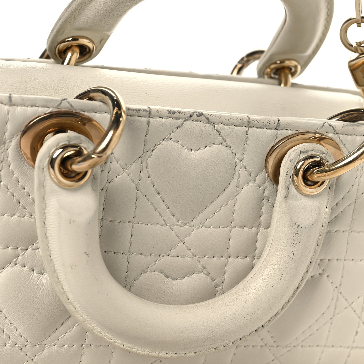 Lambskin Cannage Dioramour Micro Lady D-Joy Latte