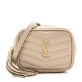 Grain De Poudre Matelasse Monogram Baby Lou Camera Bag Dark Beige