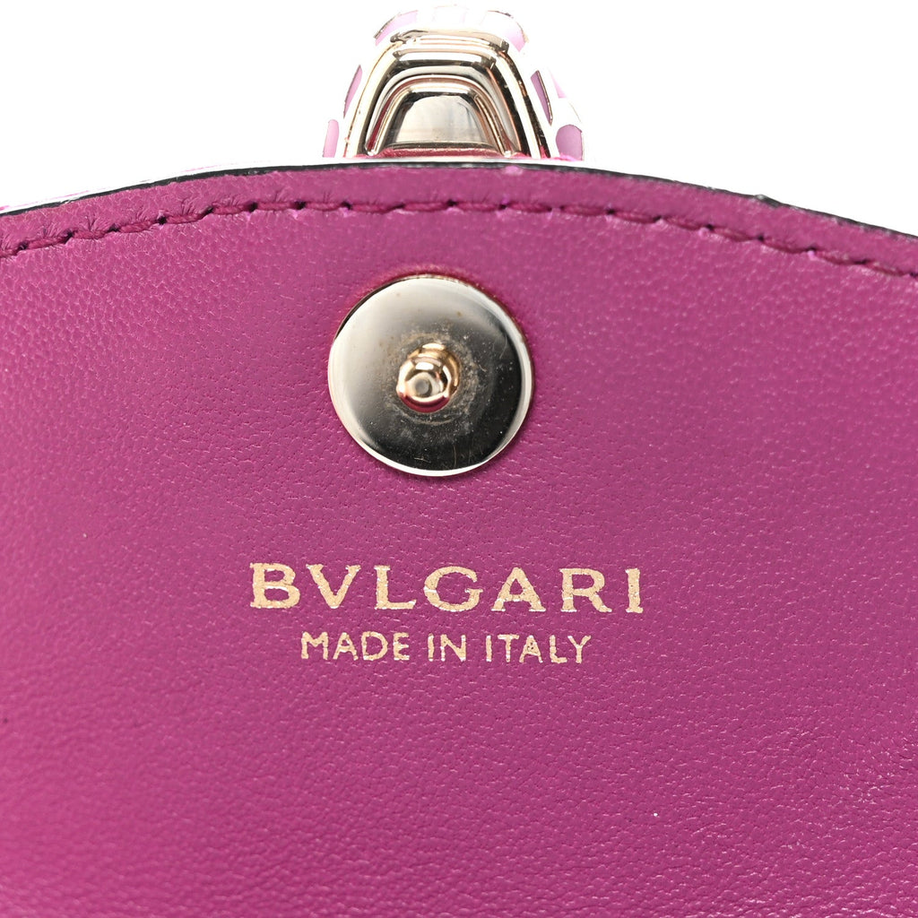 Calfskin Quilted Serpenti Forever Clutch Plum