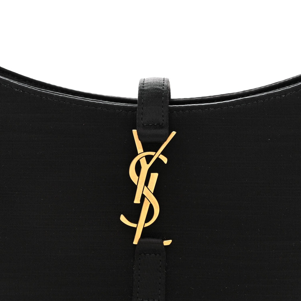 Satin Le 5 A 7 Mini Hobo Black