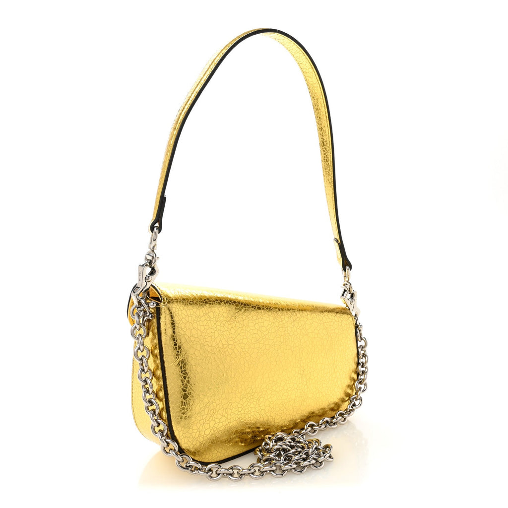 Metallic Demetra Mini Horsebit 1955 Asymmetric Shoulder Bag Gold