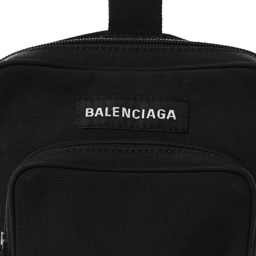 Nylon Logo Explorer Crossbody Messenger Bag Black