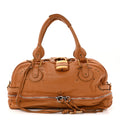 Calfskin Large Paddington Satchel Beige