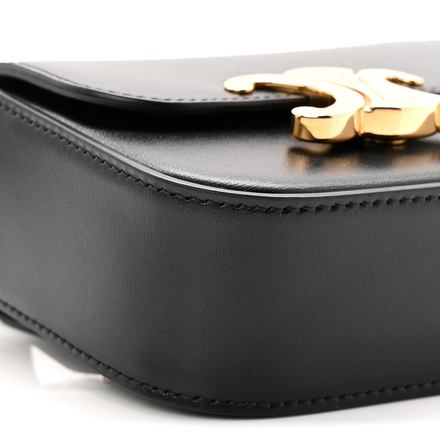 Shiny Calfskin Mini Claude Belt Bag 75 30 Black