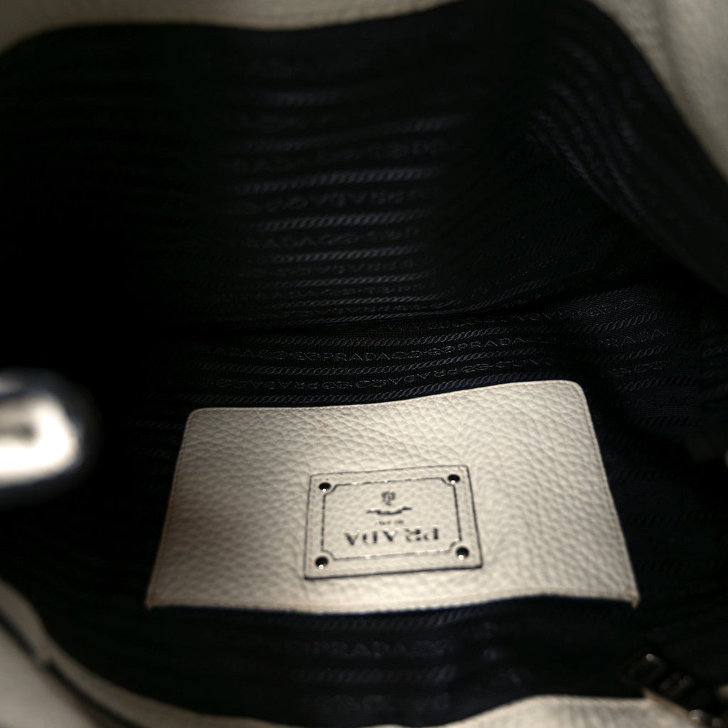 Vitello Daino Hobo Bag White