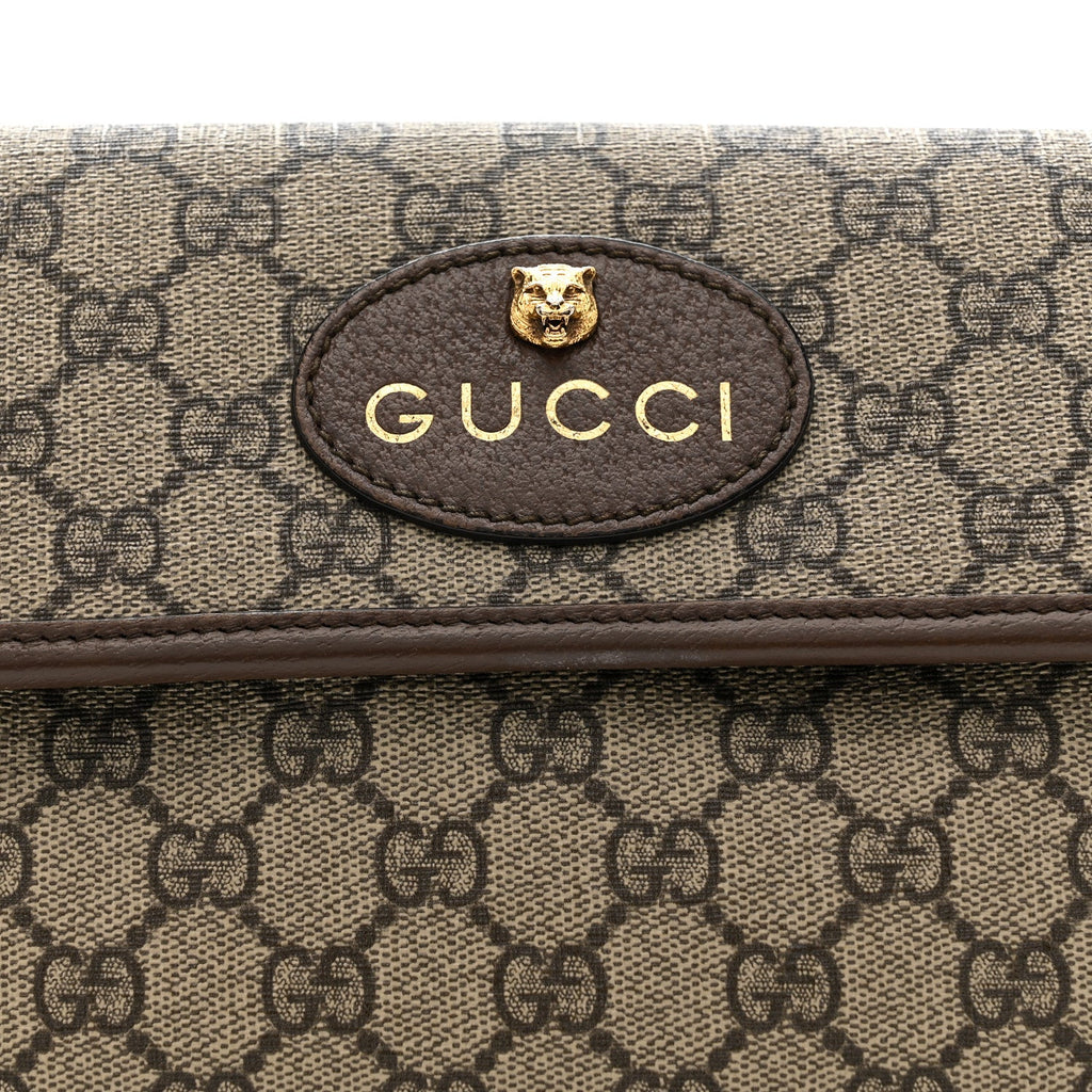 GG Supreme Monogram Neo Vintage Web Belt Bag Brown