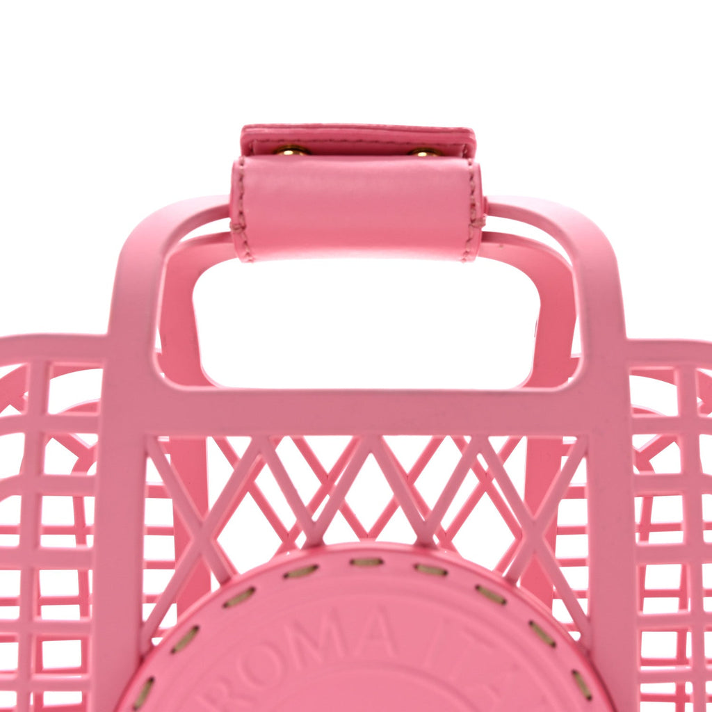 Recycled Plastic Vitello Liberty Matte Small Fendi Basket Rosa