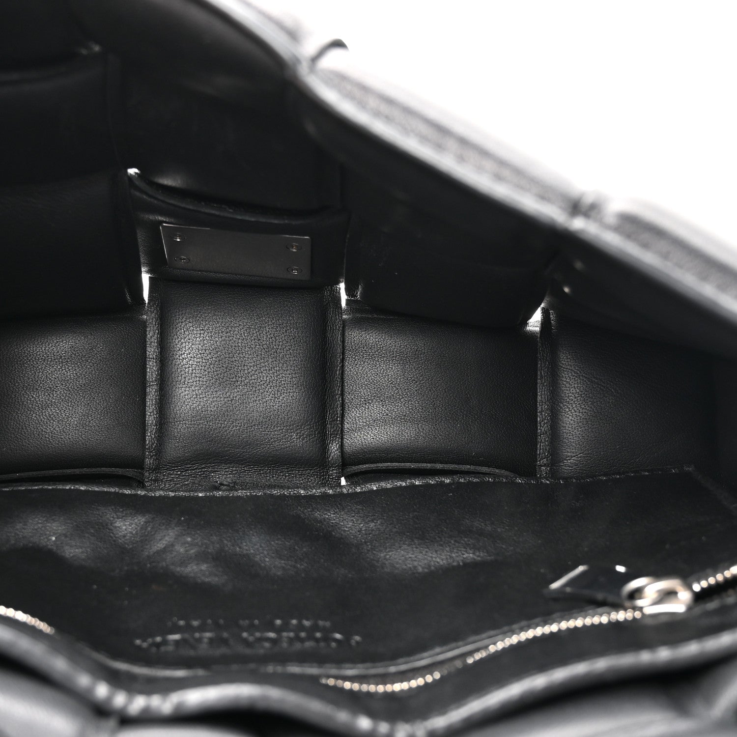 Lambskin Maxi Intreccio Padded Chain Cassette Crossbody Bag Black
