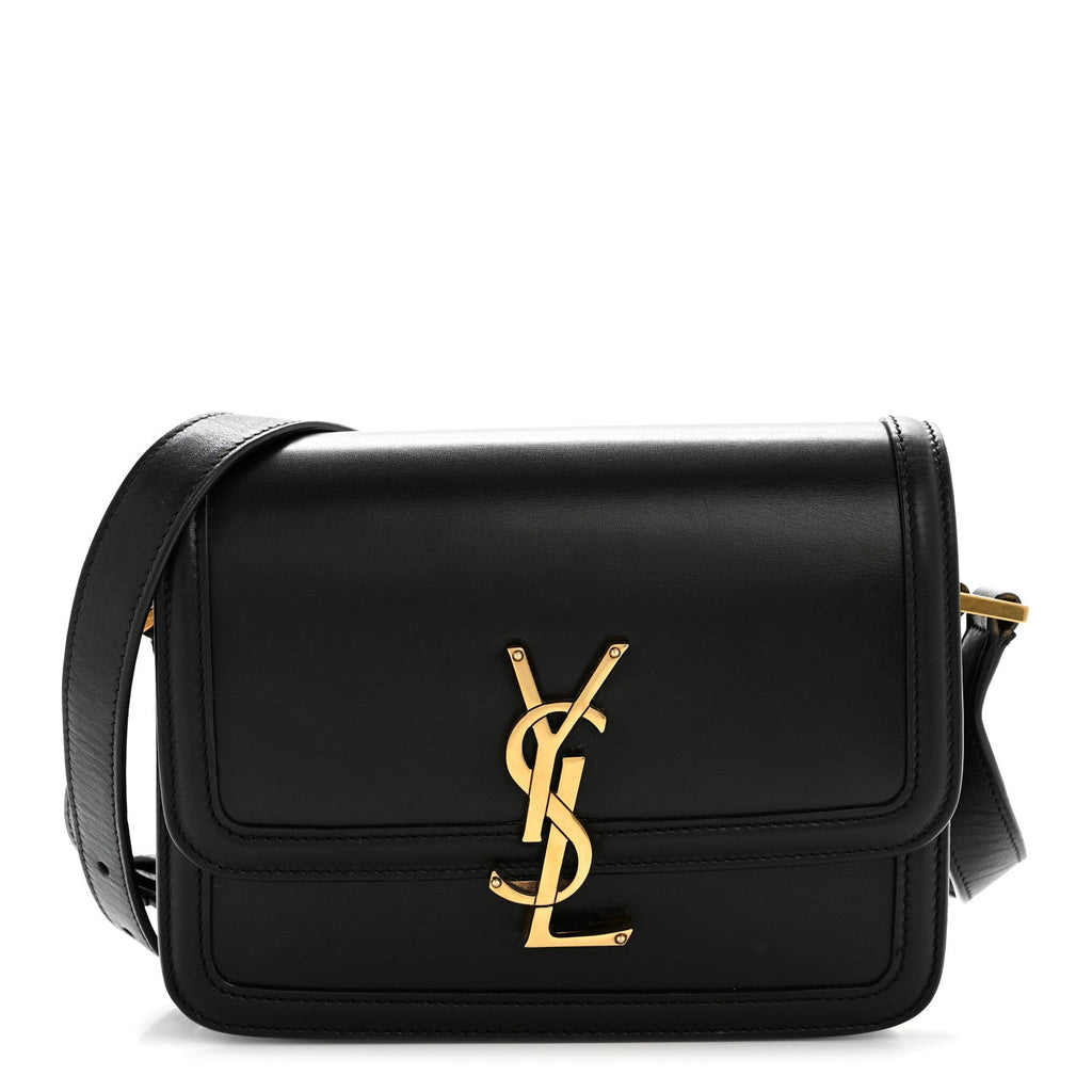 Smooth Calfskin Small Solferino Satchel Black