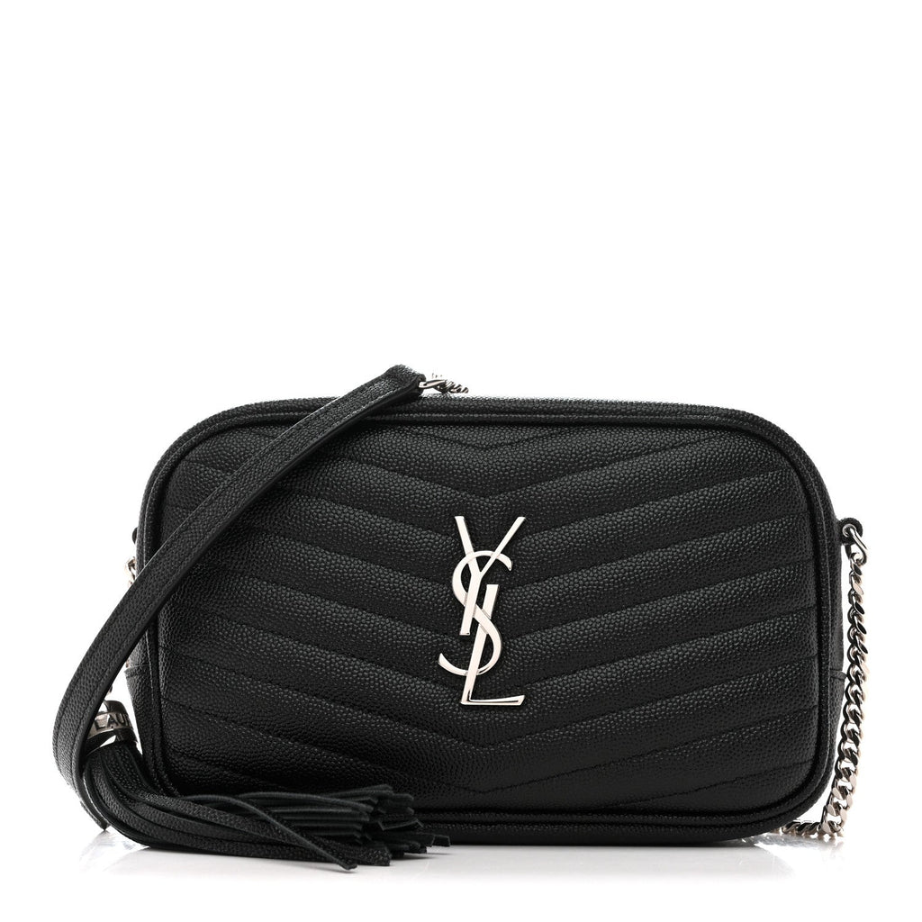 Grain De Poudre Matelasse Monogram Mini Lou Camera Bag Black