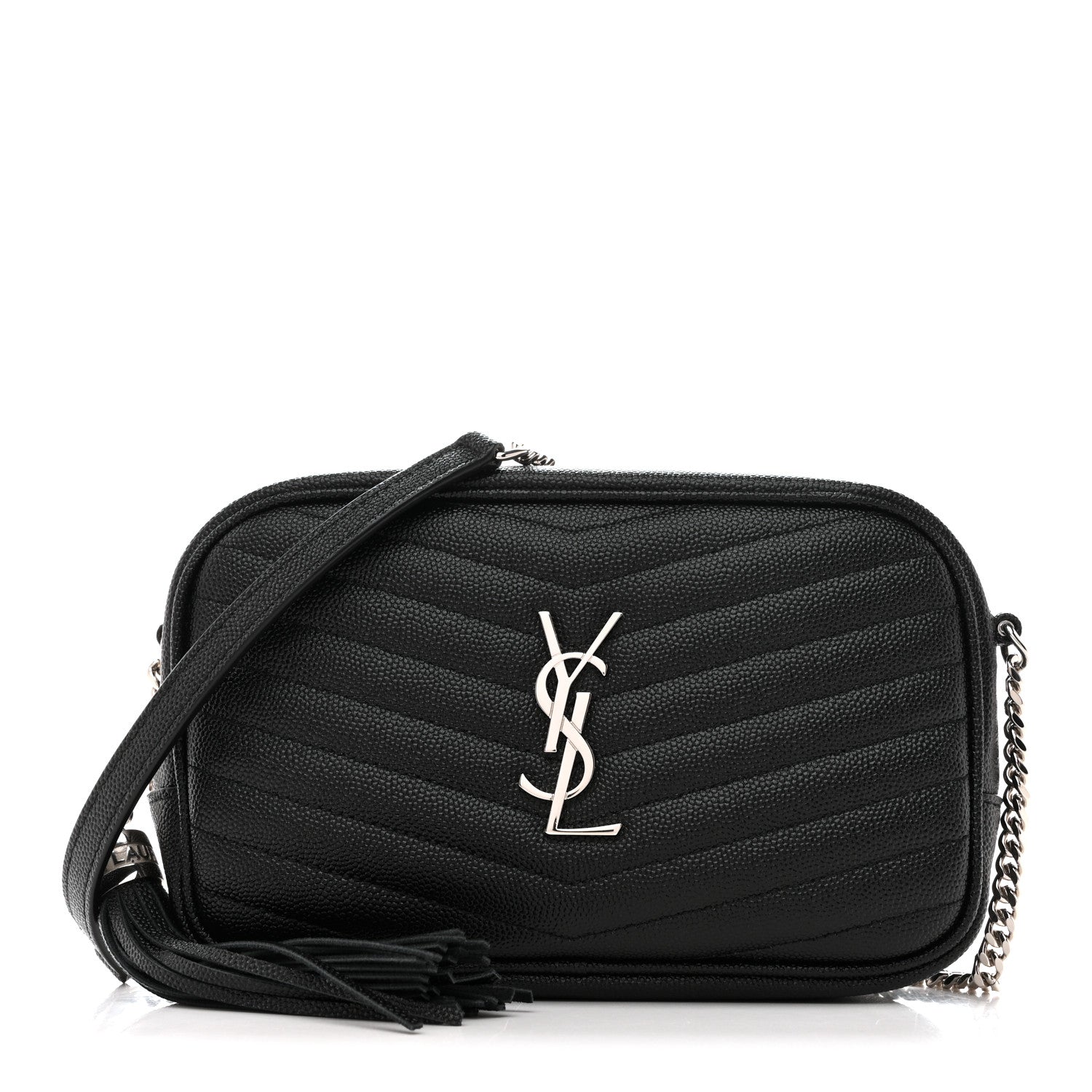 Grain De Poudre Matelasse Monogram Mini Lou Camera Bag Black