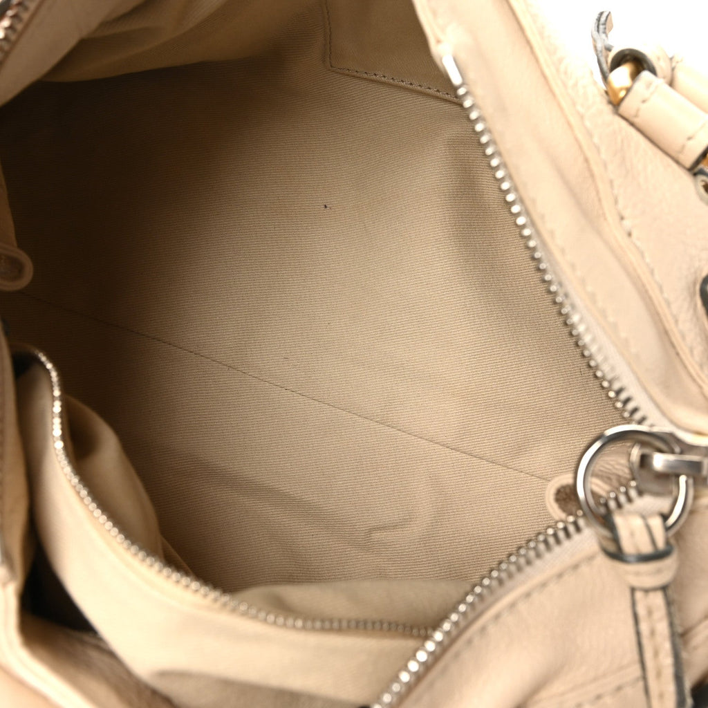 Calfskin Medium Paddington Satchel Ivory