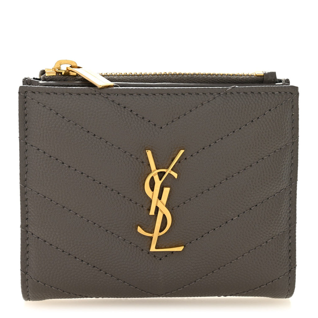 Grain De Poudre Matelasse Chevron Monogram Zipped  Case Tech Fog
