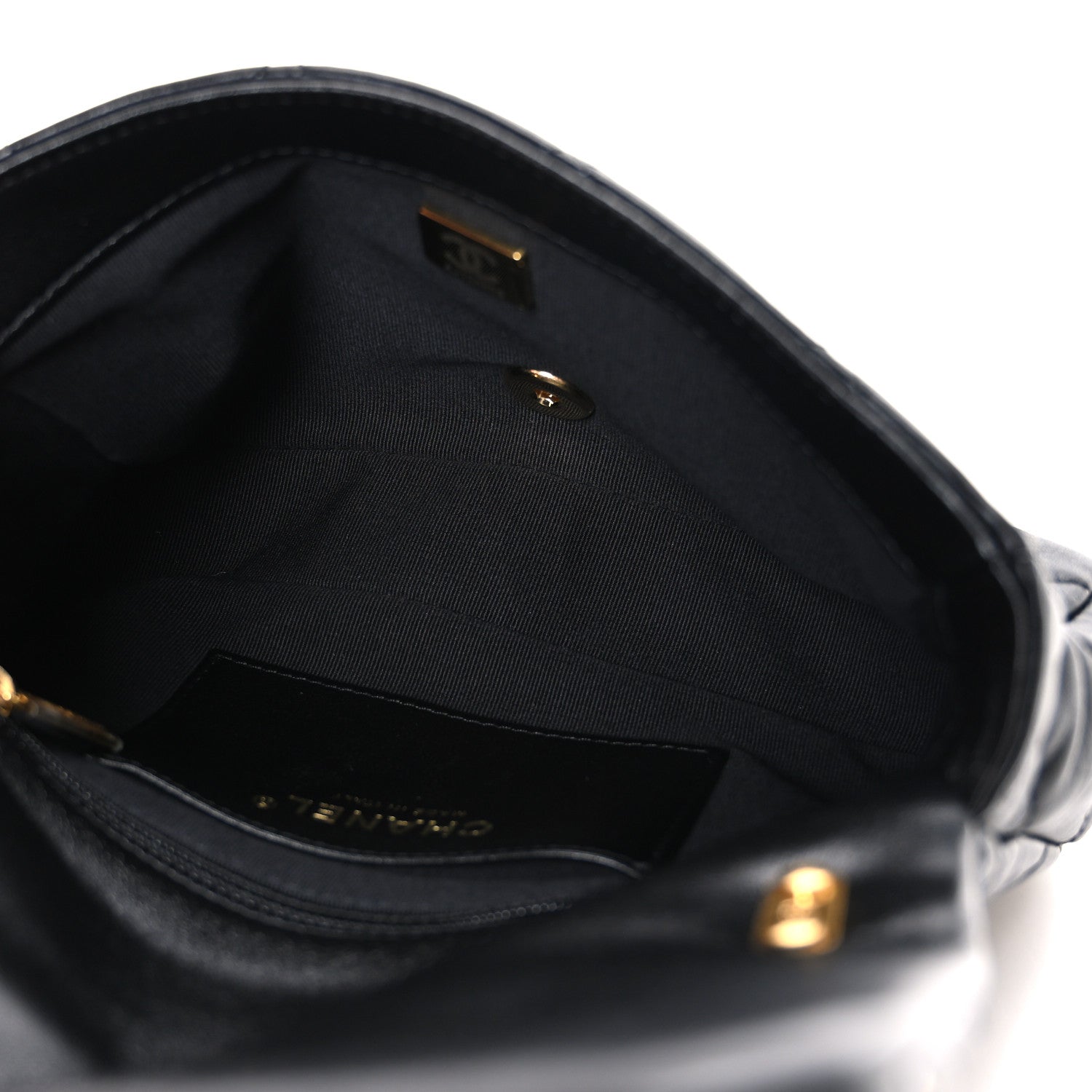 Lambskin Quilted Small Funky Town Flap Black