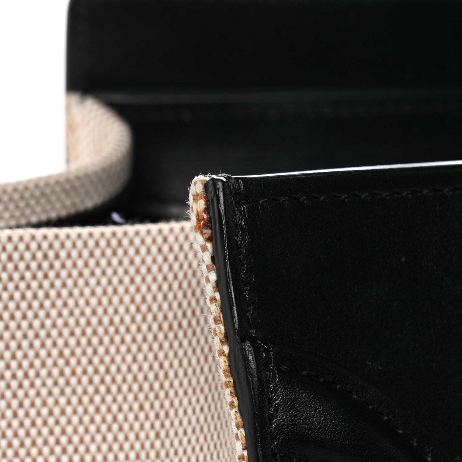 Textile Smooth Calfskin Micro Bi-Color Luggage Natural