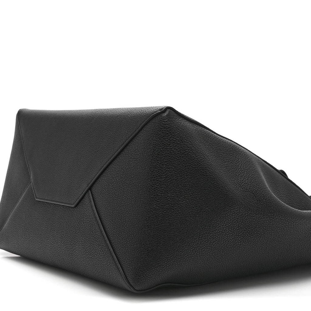 Soft Grained Calfskin Small Belt Cabas Phantom Black