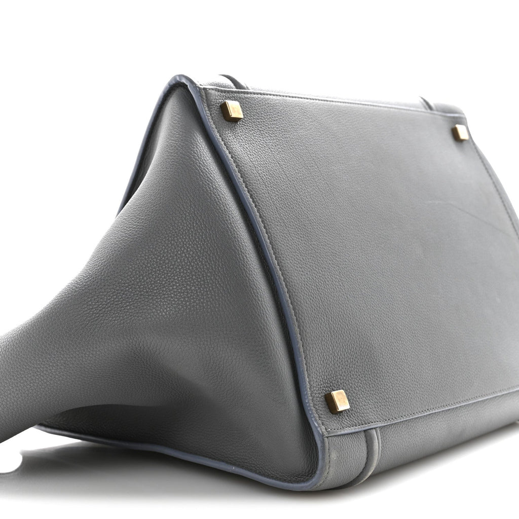 Baby Grained Calfskin Medium Phantom Luggage Kohl