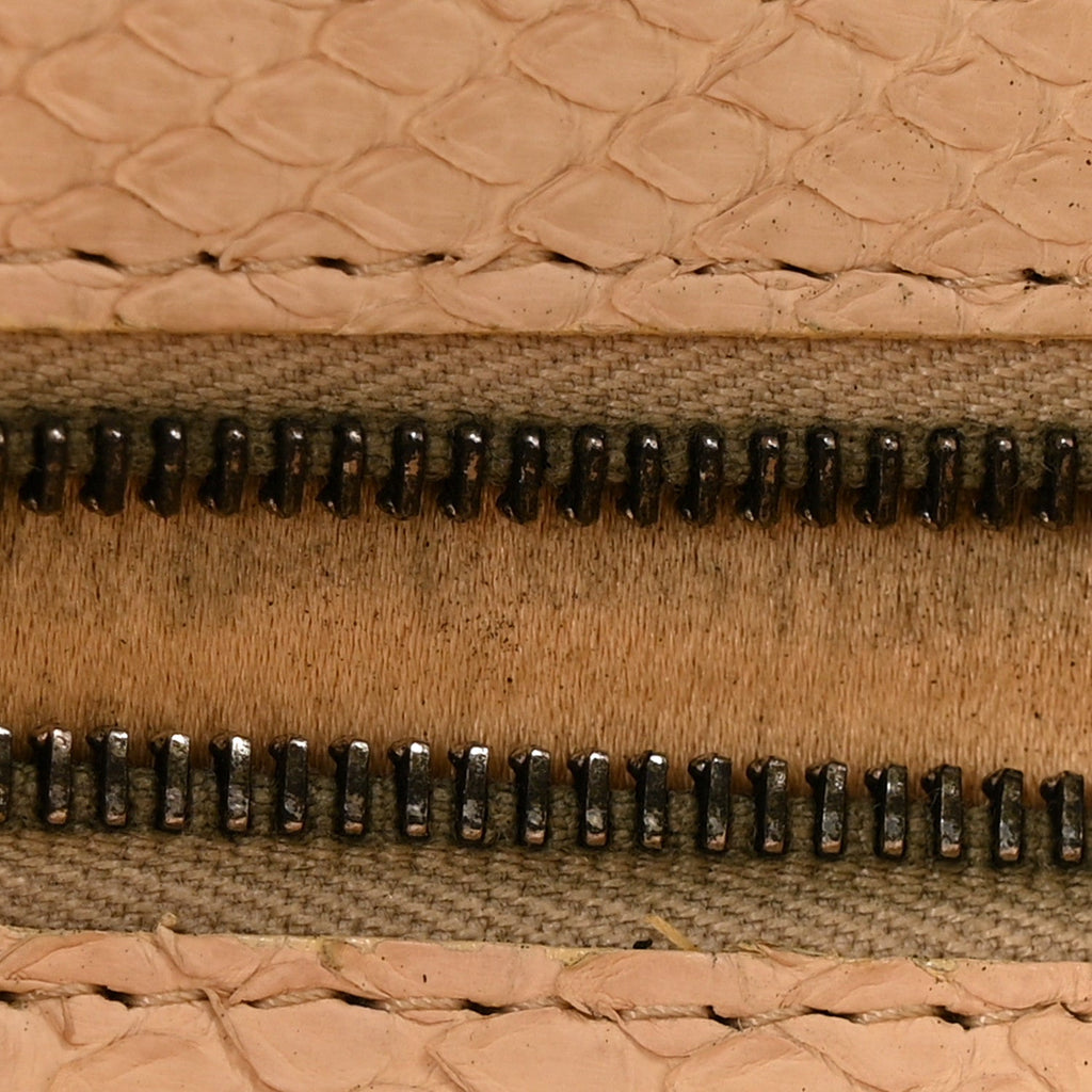 Snakeskin Baguette Light Beige