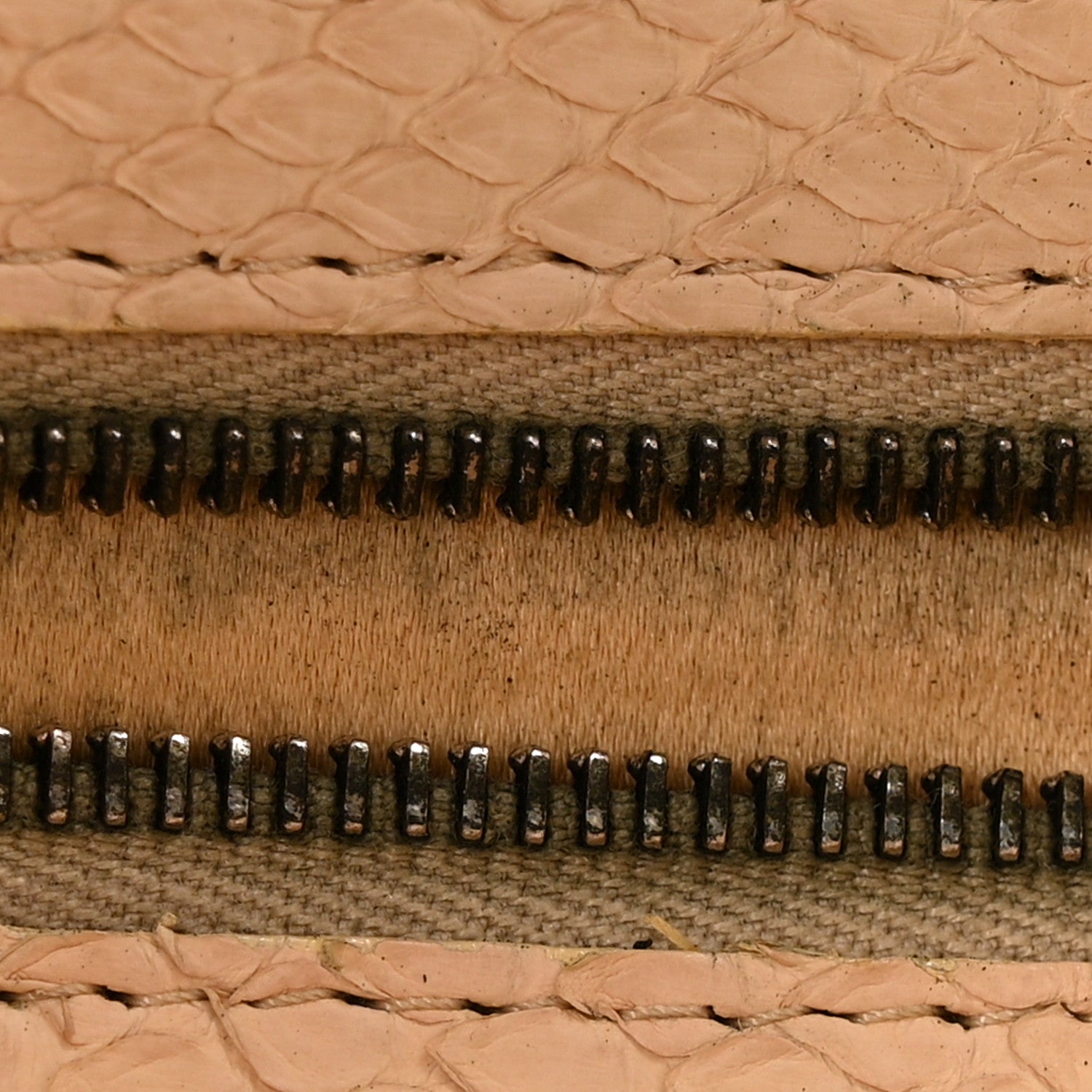 Snakeskin Baguette Light Beige
