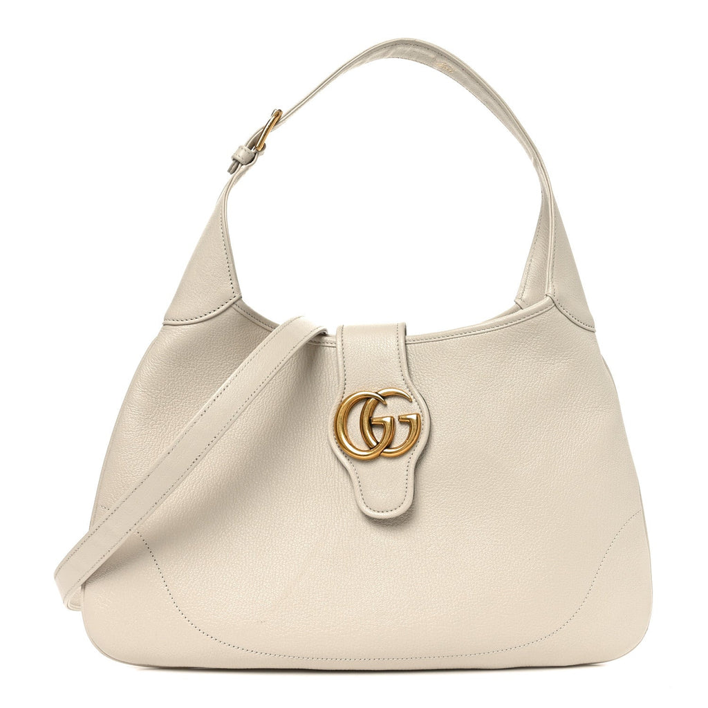 Goatskin Medium Aphrodite Shoulder Bag Mystic White