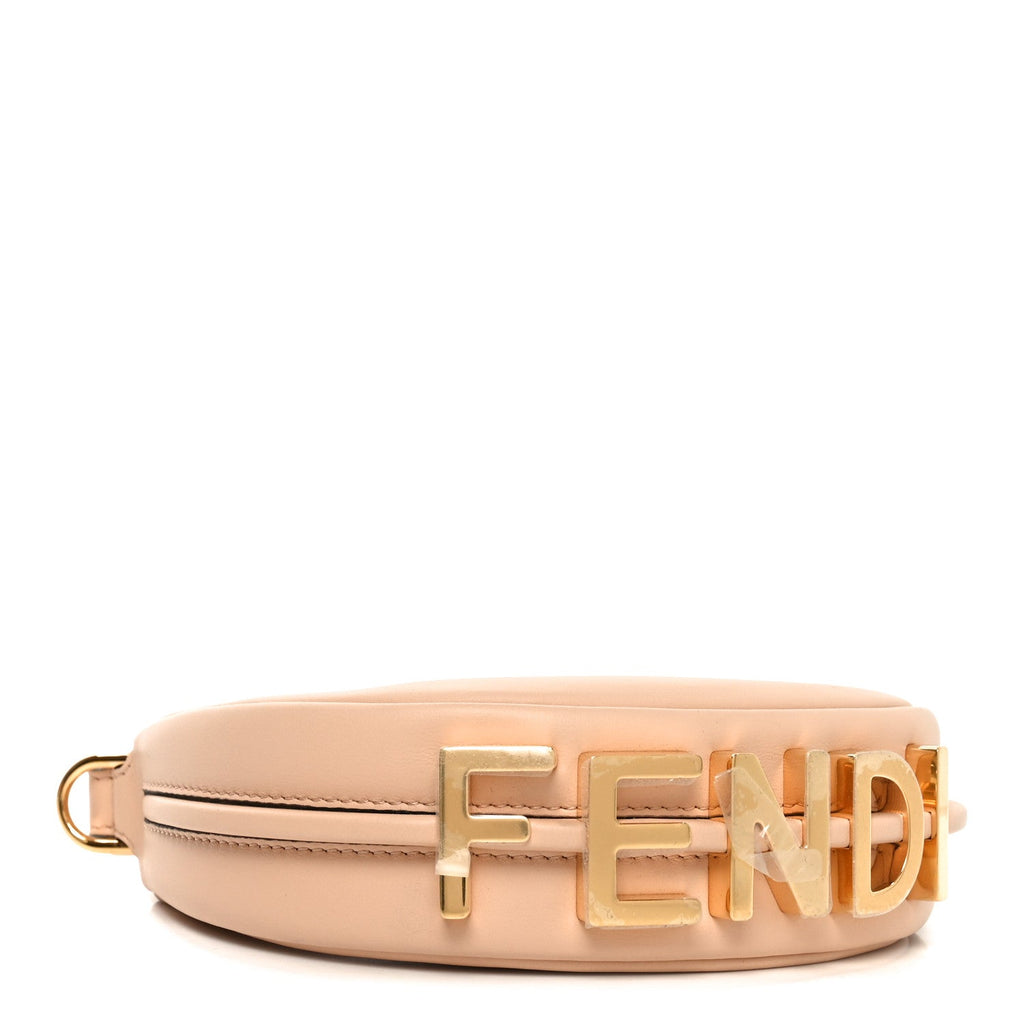 Vitello Grace Matte Nano Fendigraphy Hobo Charm Light Rose