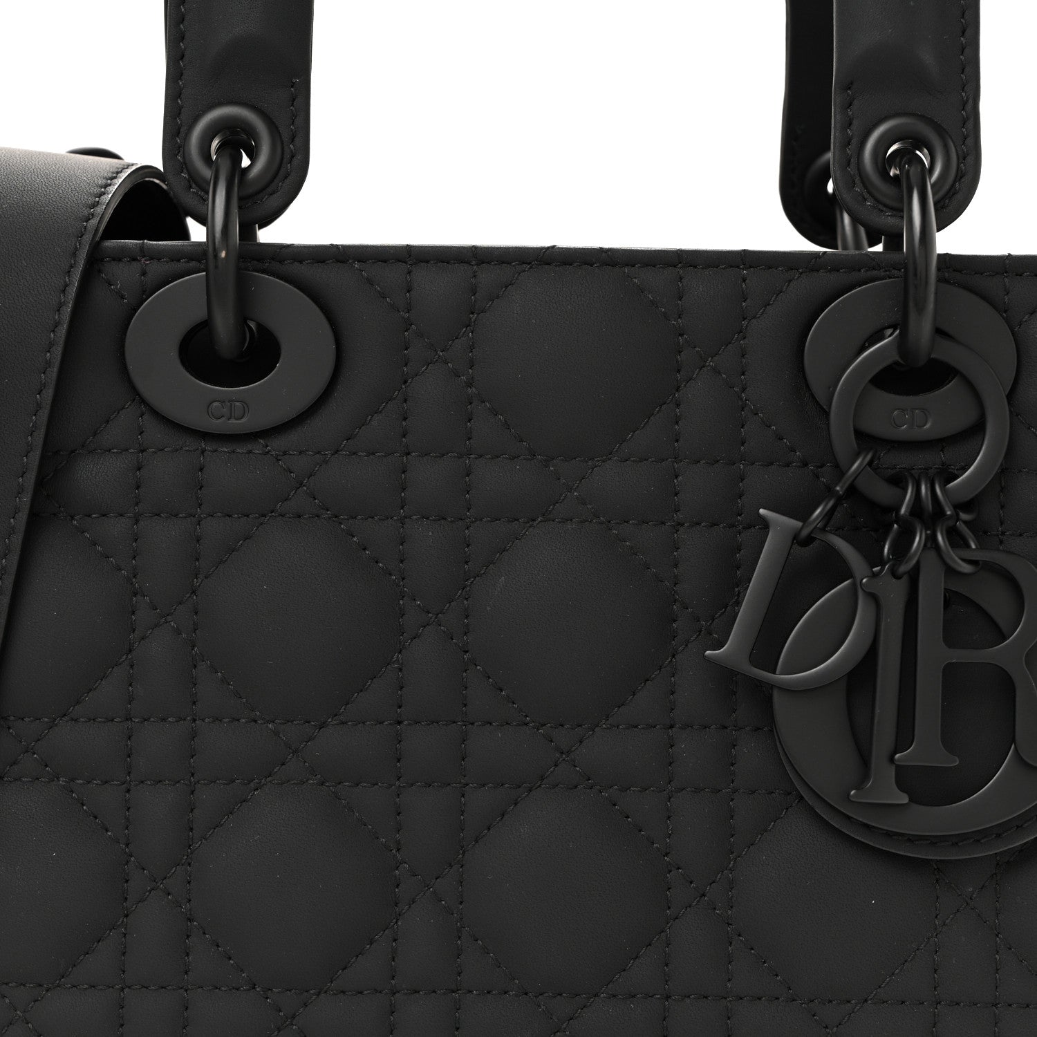 Ultra Matte Calfskin Cannage Small My ABCDior Lady Dior Black